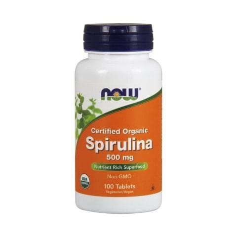 NOW Spirulina 500 mg organic (100 tabs)