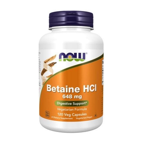 NOW Betaine HCL 648 mg (120 caps)