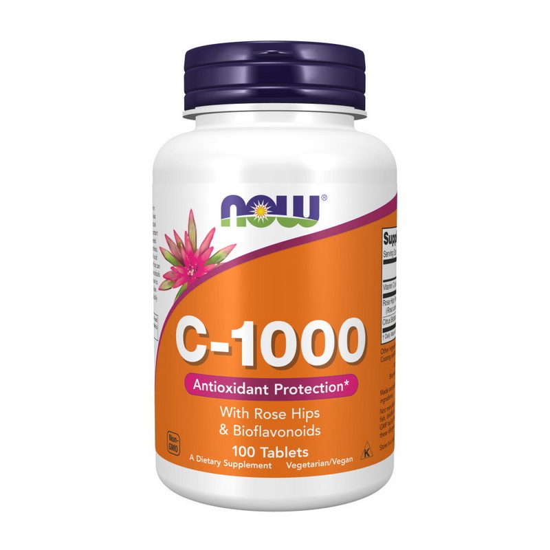 NOW C-1000 with rose hips & bioflavonoids (100 tab)