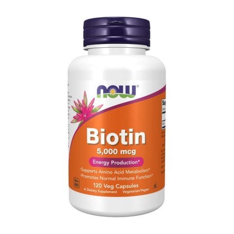 NOW Biotin 5,000 mcg (120 veg caps)