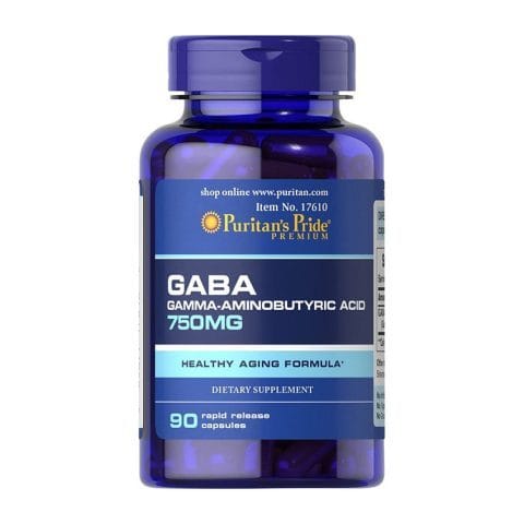 Puritan’s Pride GABA (Gamma Aminobutyric Acid) 750 mg (90 capsules)