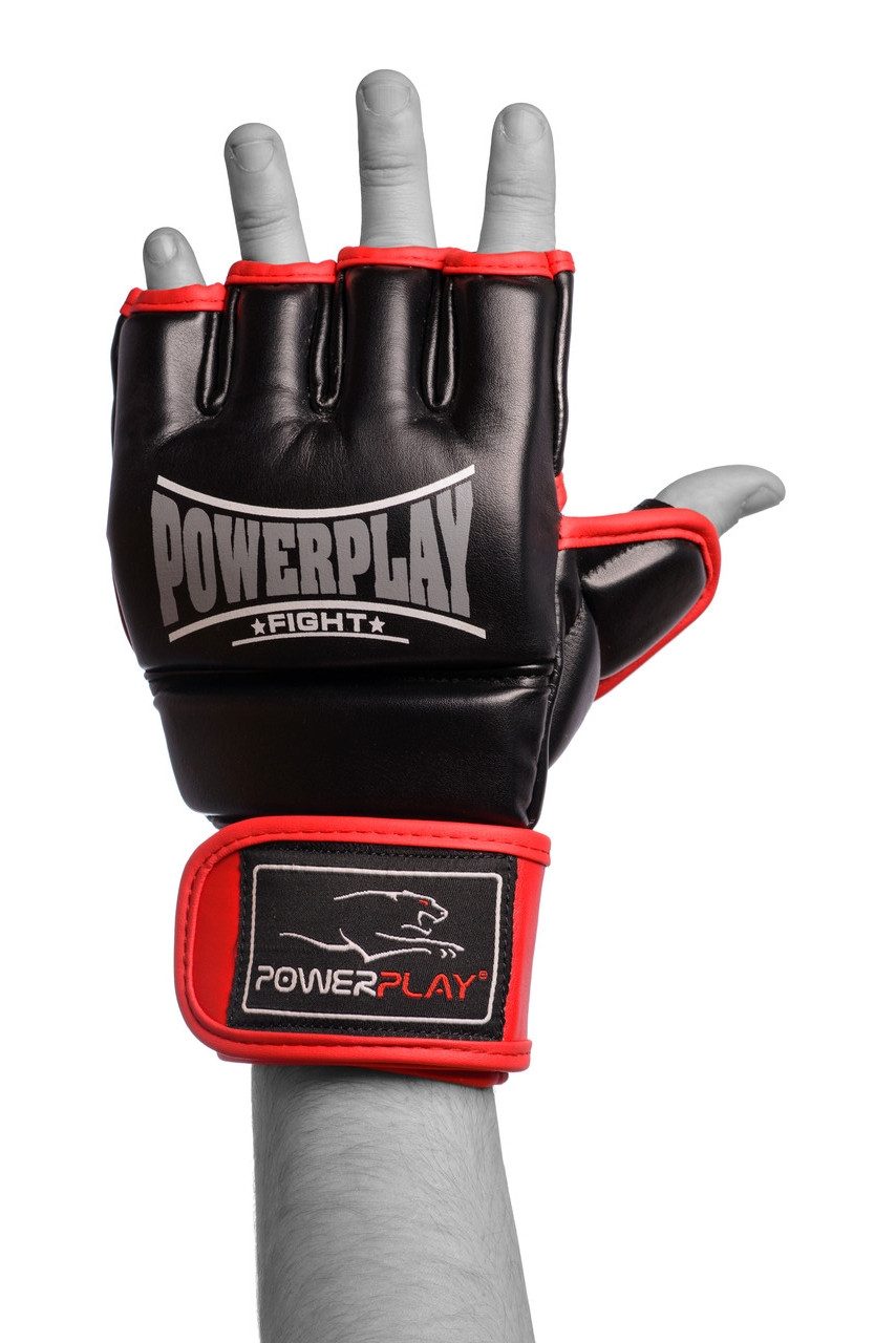 Рукавиці для MMA PowerPlay 3058 Чорно-Червоні S