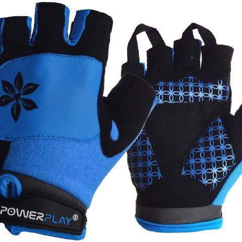 Велорукавички жіночі PowerPlay 5284 D Блакитні XS