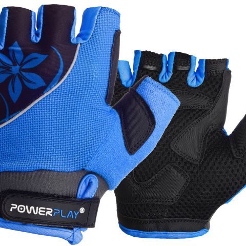 Велорукавички жіночі PowerPlay 5281 B Блакитні XS