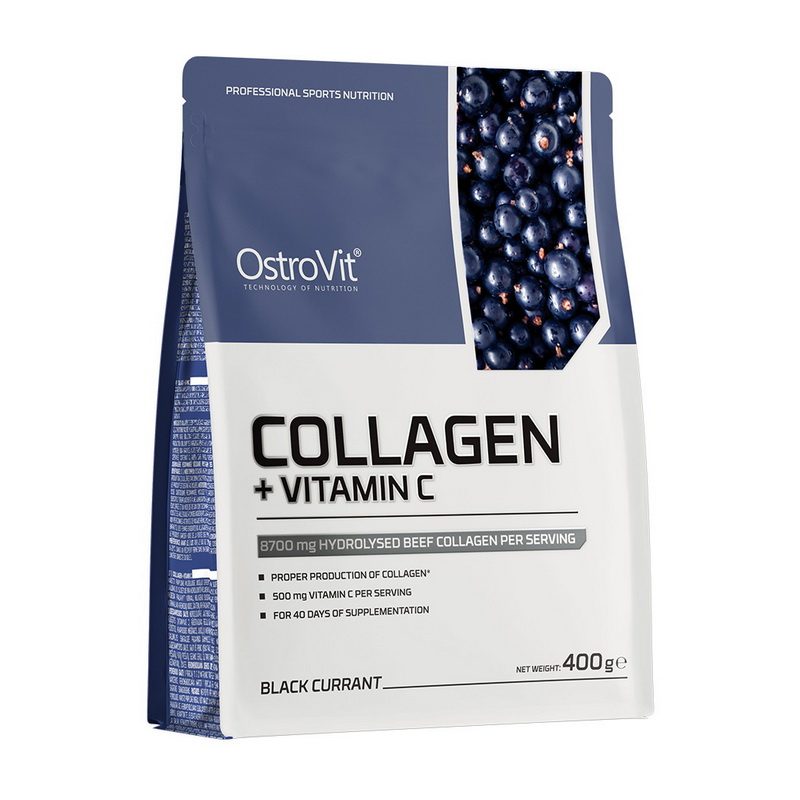 OstroVit Collagen + Vitamin C (400 g, black currant)
