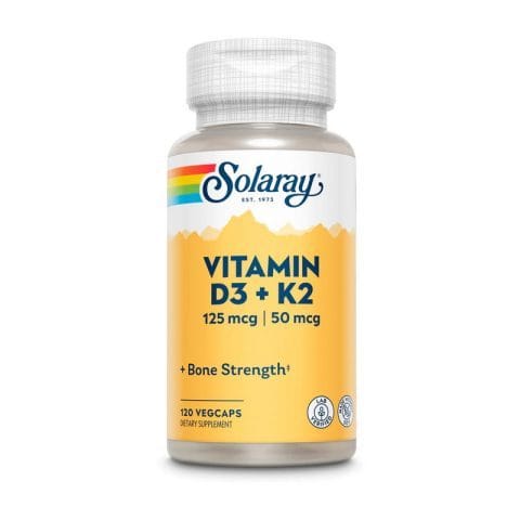 Solaray Vitamin D3+K2 (soy free) (120 veg caps)