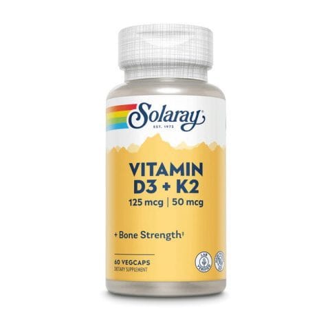 Solaray Vitamin D3+K2 (soy free) (60 veg caps)