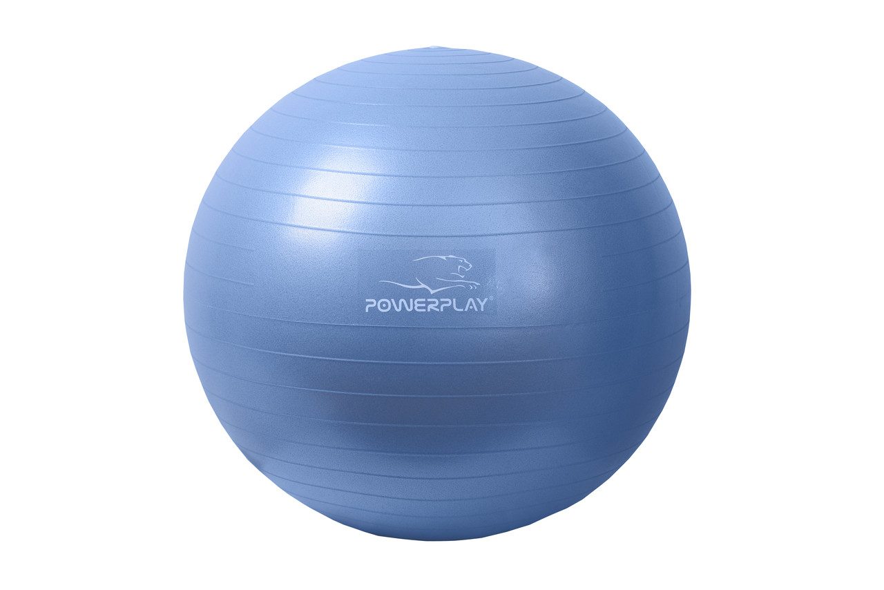 М’яч для фітнесу (фітбол) PowerPlay 4001 Ø65 cm Gymball Синій + помпа