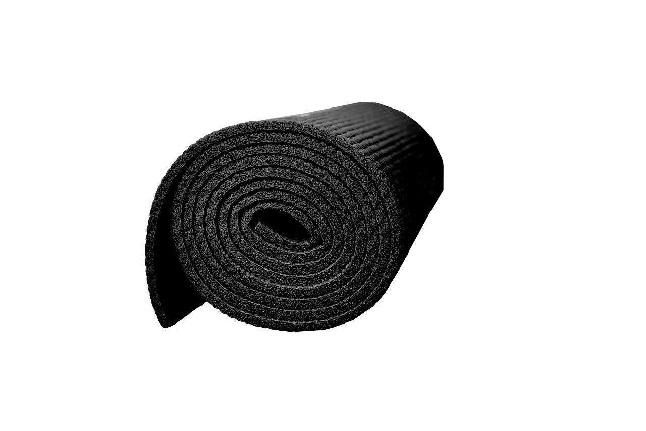 Килимок для йоги та фітнесу PowerPlay 4010 PVC Yoga Mat Чорний (173x61x0.6)