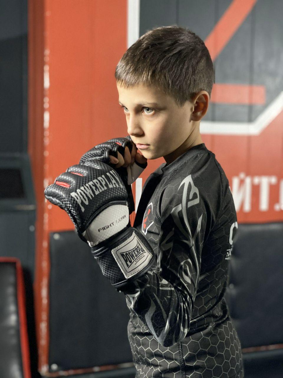 Рукавиці для MMA PowerPlay 3075 Чорні-Білі L