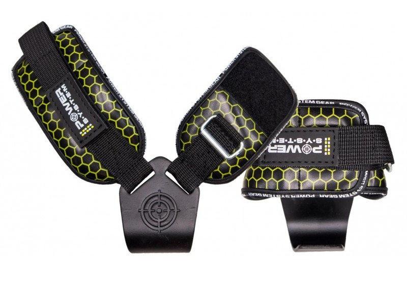 Гаки для тяги на зап’ястя Power System PS-3360 Hooks V2 Black/Yellow L