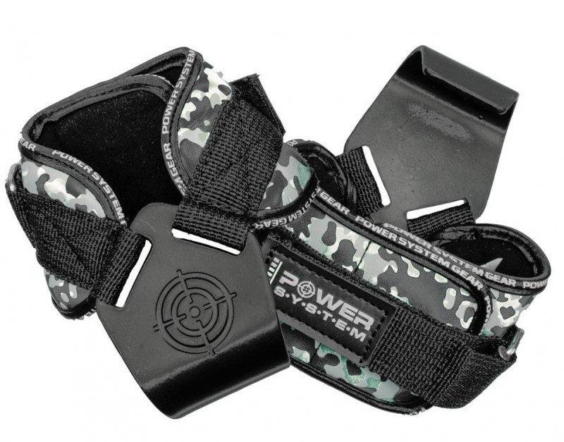 Гаки для тяги на зап’ястя Power System PS-3370 Hooks Camo Black/Grey L