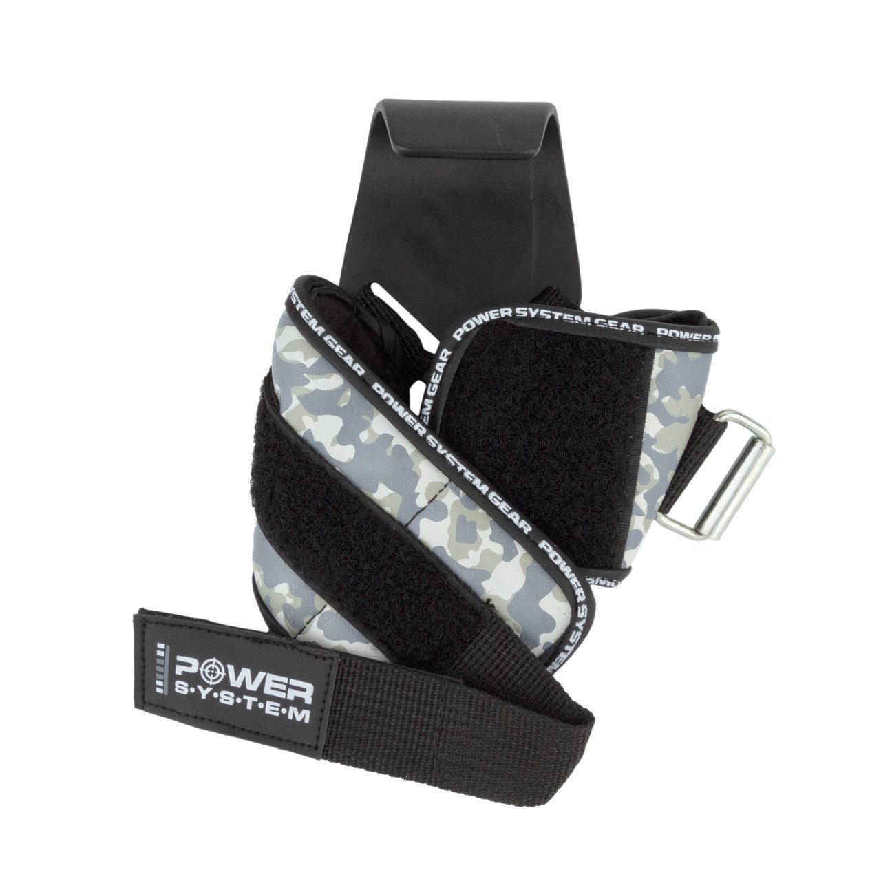 Гаки для тяги на зап’ястя Power System PS-3370 Hooks Camo Black/Grey L