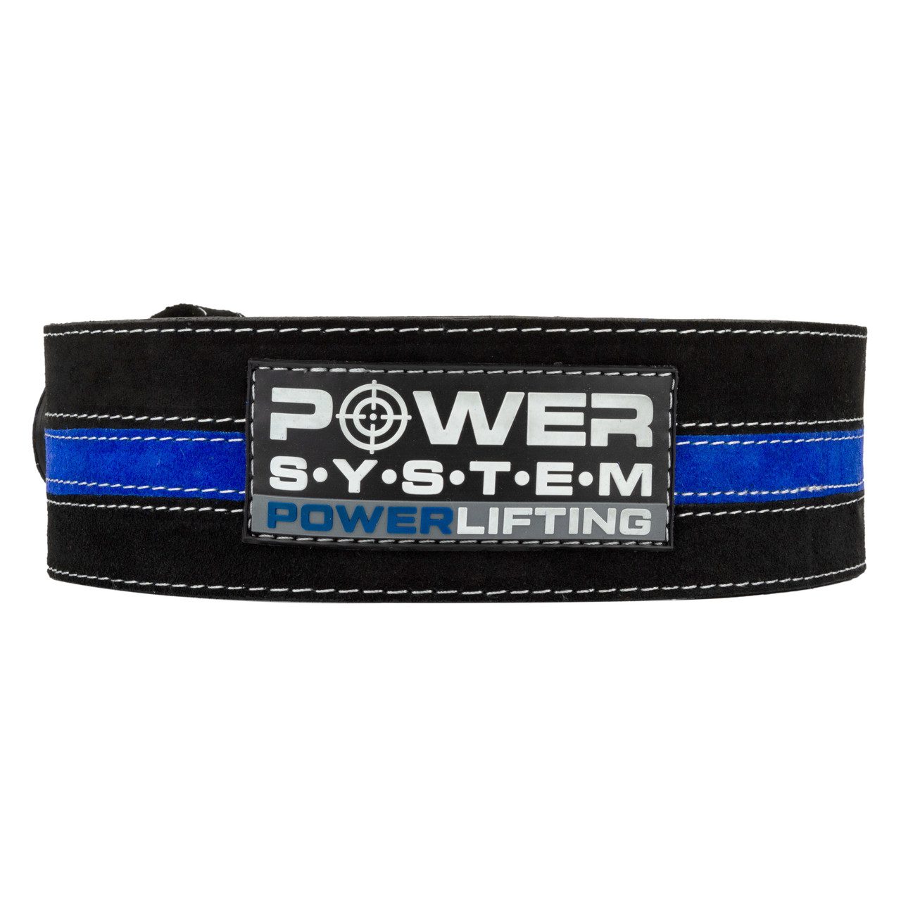 Пояс для пауерліфтингу Power System PS-3800 PowerLifting шкіряний Black/Blue Line XXL