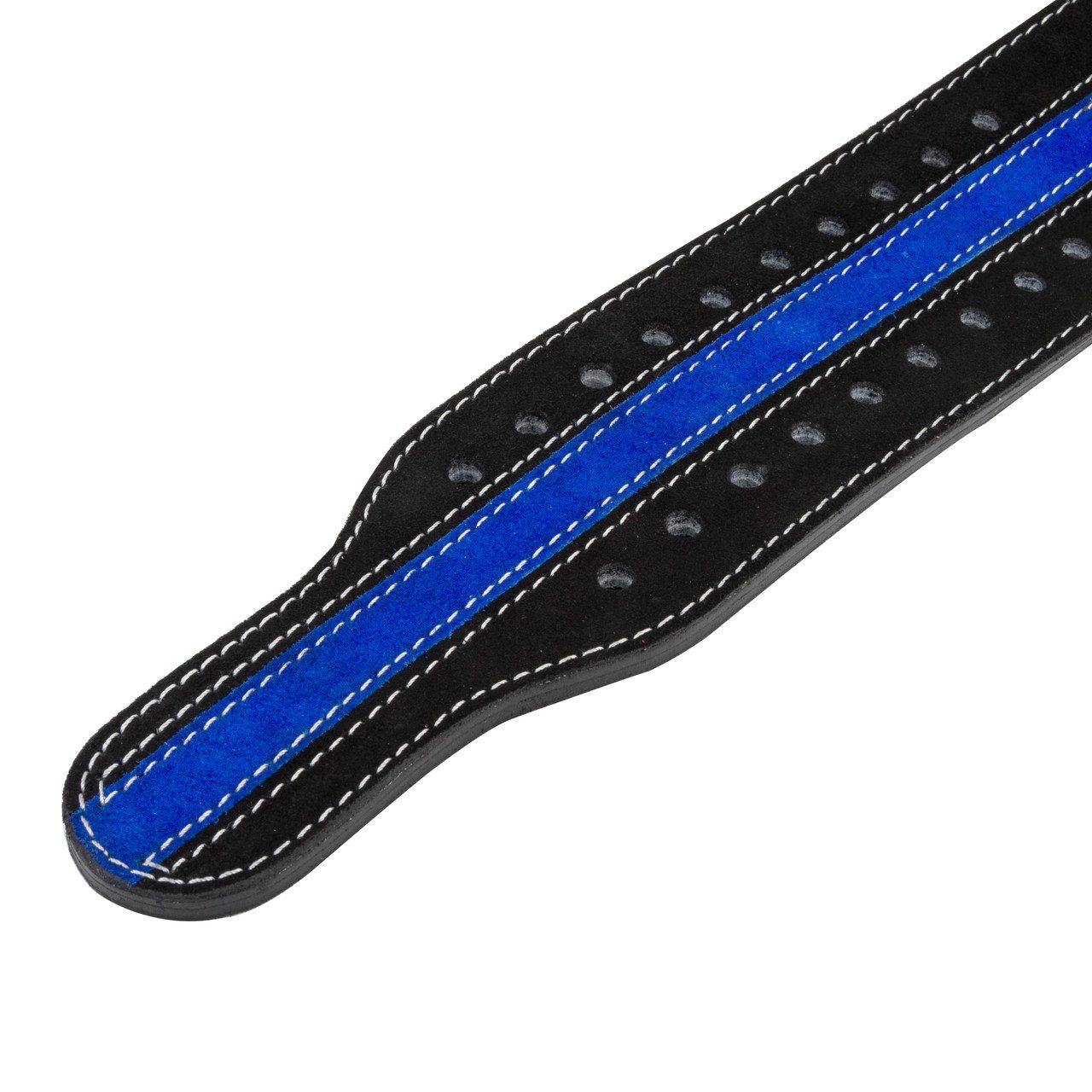Пояс для пауерліфтингу Power System PS-3800 PowerLifting шкіряний Black/Blue Line XXL
