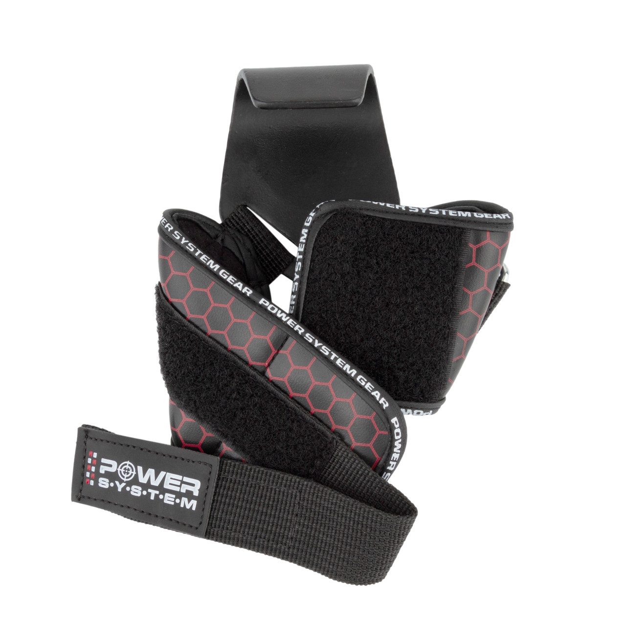 Гаки для тяги на зап’ястя Power System PS-3360 Hooks V2 Black/Red XL