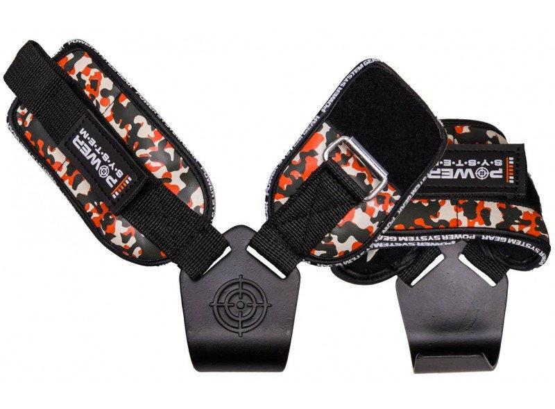 Гаки для тяги на зап’ястя Power System PS-3370 Hooks Camo Black/Red XL