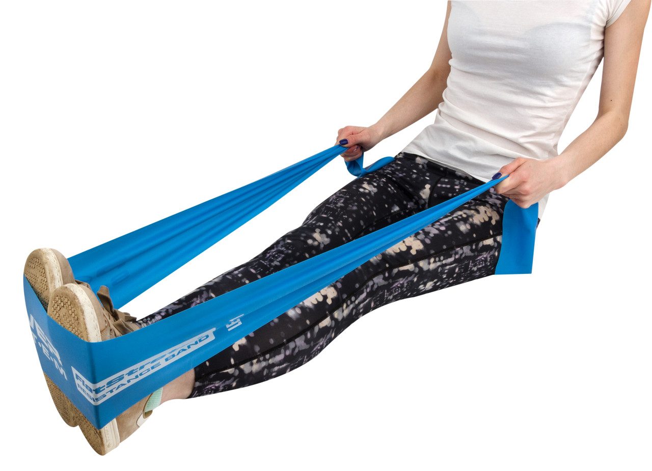 Стрічка-еспандер для спорту та реабілітації Power System PS-4121 Flat Stretch Band Level 1 Blue (1-2,5кг.)