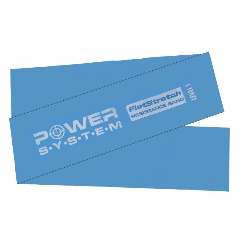 Стрічка-еспандер для спорту та реабілітації Power System PS-4121 Flat Stretch Band Level 1 Blue (1-2,5кг.)