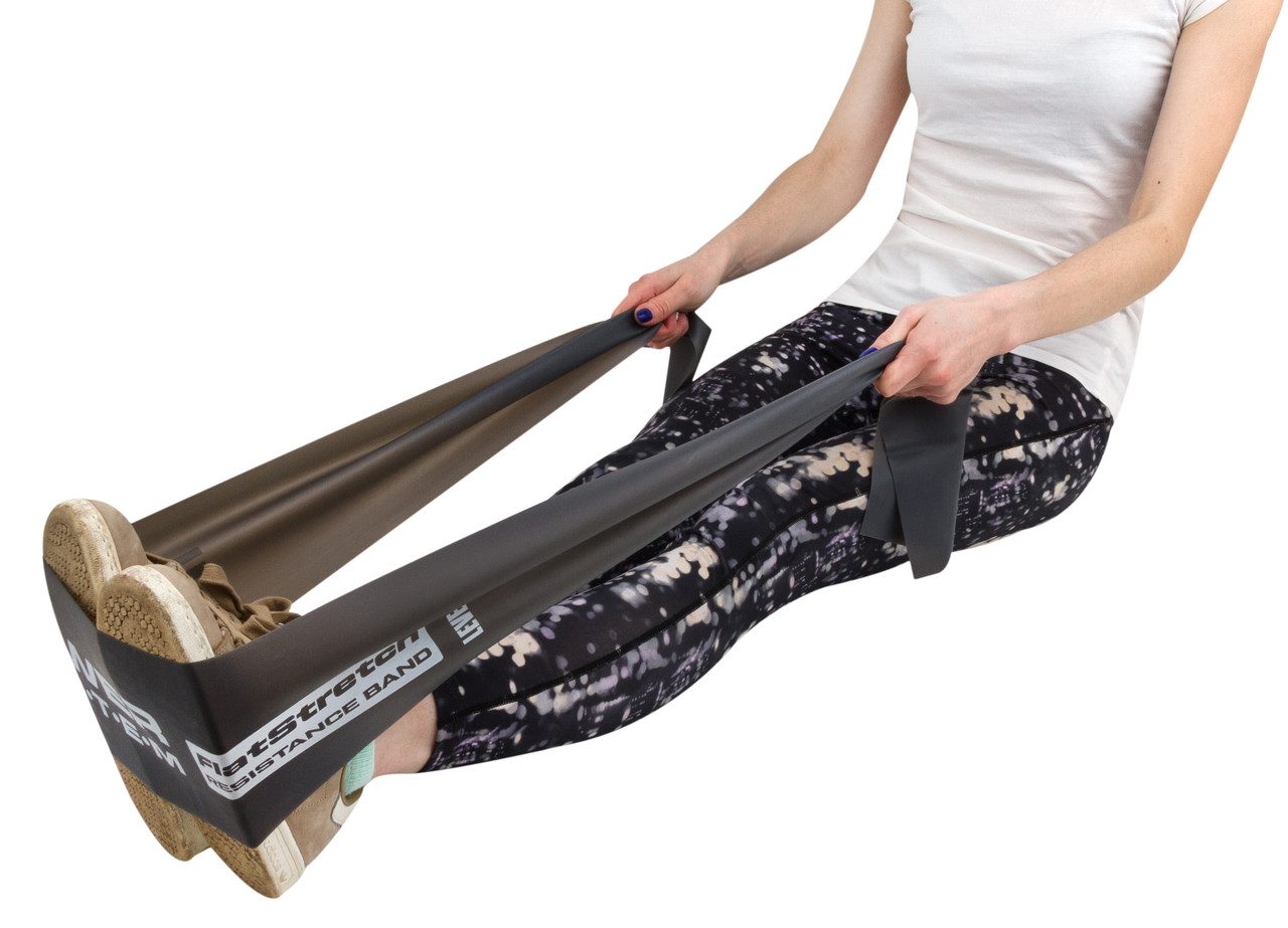 Стрічка-еспандер для спорту та реабілітації Power System PS-4123 Flat Stretch Band Level 3 Black (12-15кг.)