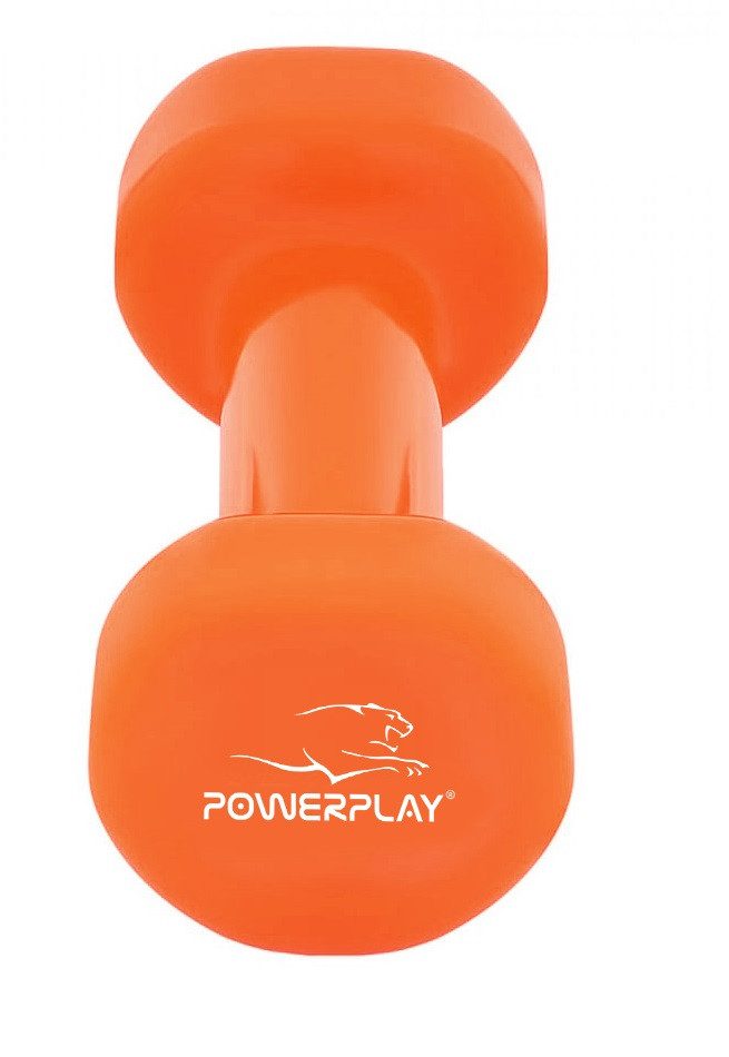 Гантель вінілова PowerPlay 4125 Achilles 4 кг. Помаранчева (1шт.)
