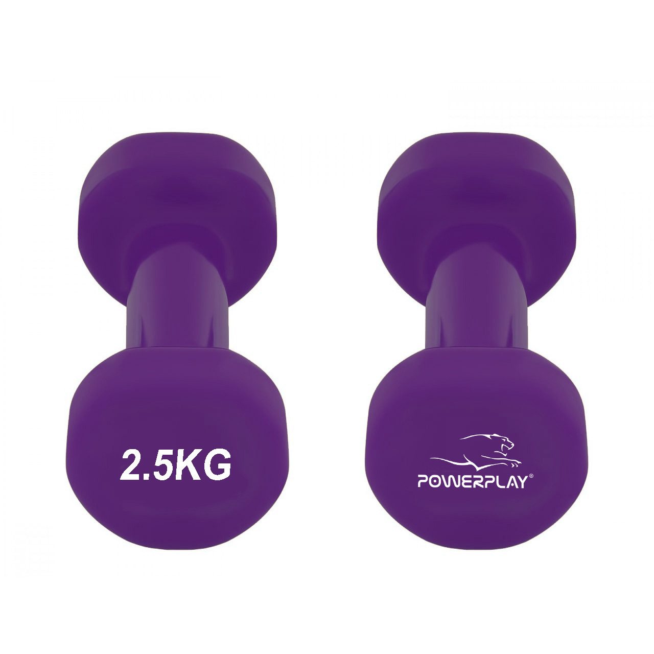 Гантелі вінілові PowerPlay 4125 Achilles 2*2.5 кг. Фіолетові (пара – 2шт.)