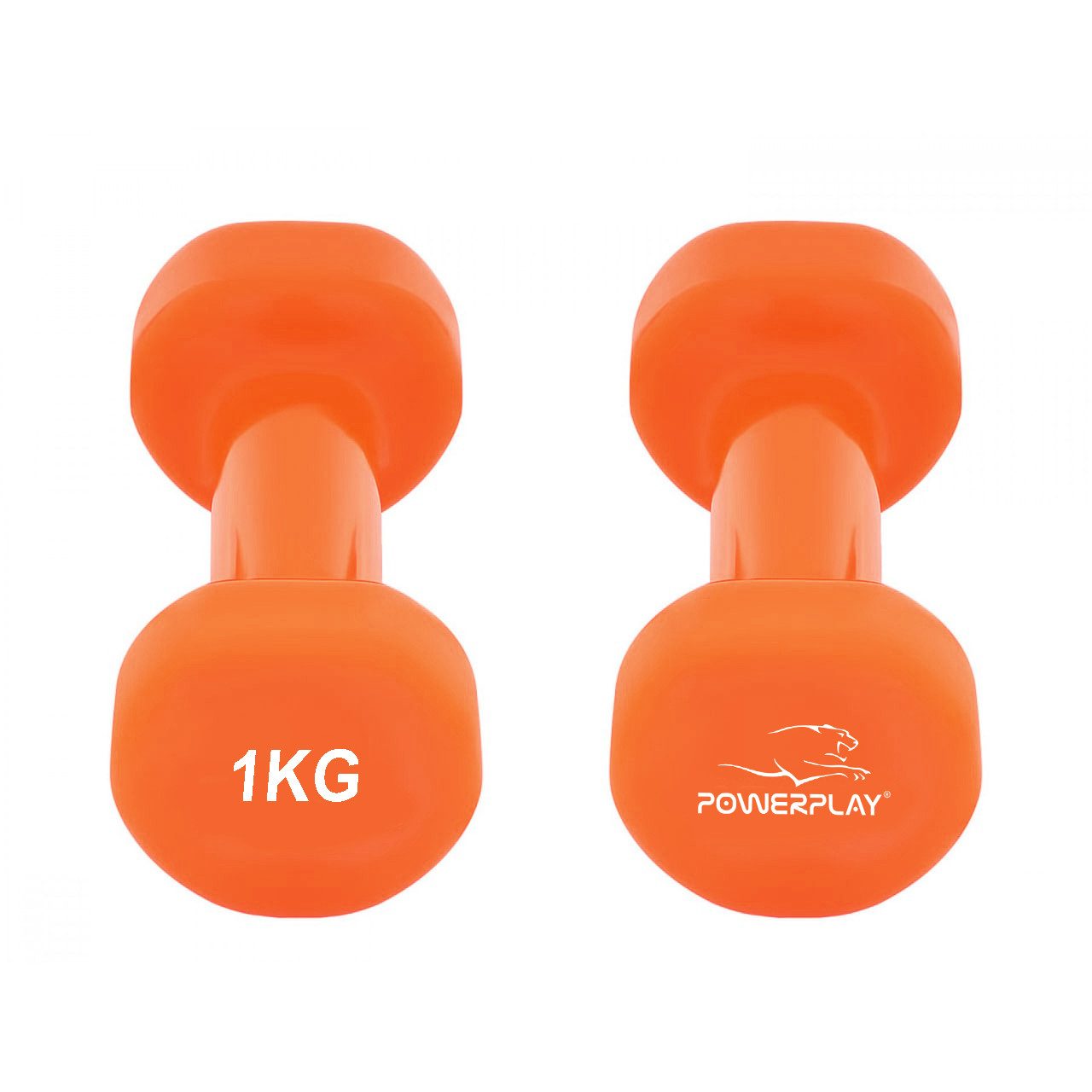 Гантелі вінілові PowerPlay 4125 Achilles 2*1 кг. Помаранчеві (пара – 2шт.)