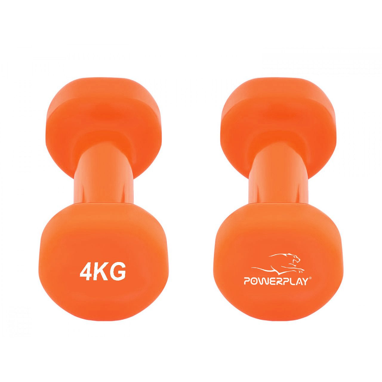 Гантелі вінілові PowerPlay 4125 Achilles 2*4 кг. Помаранчеві (пара – 2шт.)