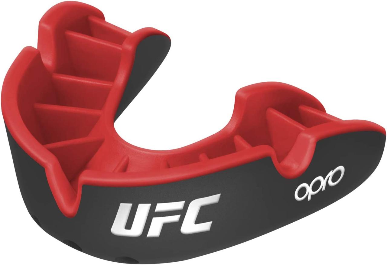 Капа боксерська OPRO Silver UFC Hologram Black/Red (art.002259002)