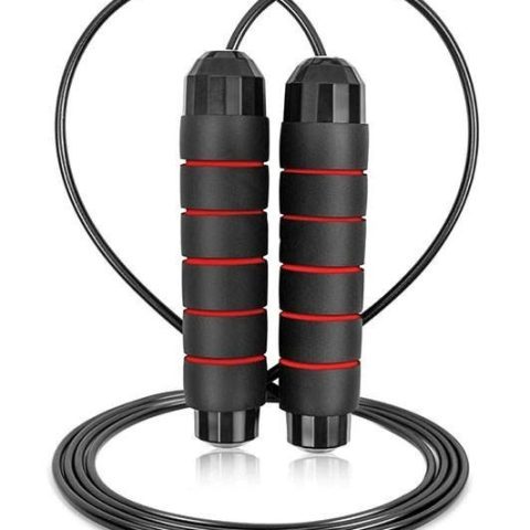 Скакалка швидкісна PowerPlay 4210 Power Weighted Jump Rope Чорна (2,7m.)