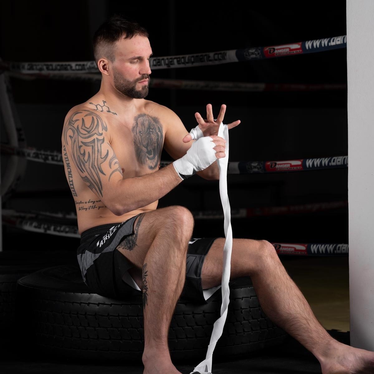 Бинти для боксу Phantom Impact White 250cm. (2.5м.)