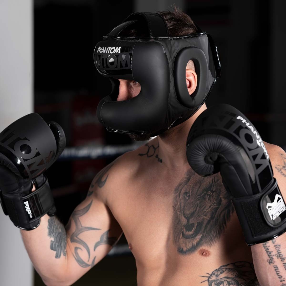 Боксерський шолом Phantom APEX Face Saver Black
