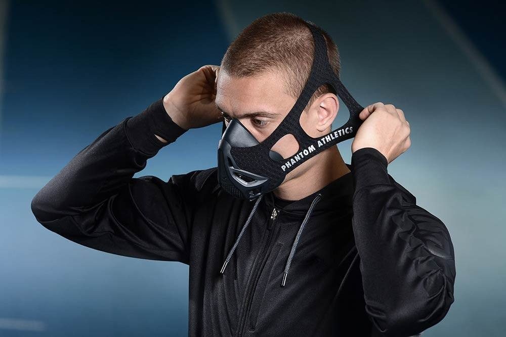 Маска для тренування дихання Phantom Training Mask Black L