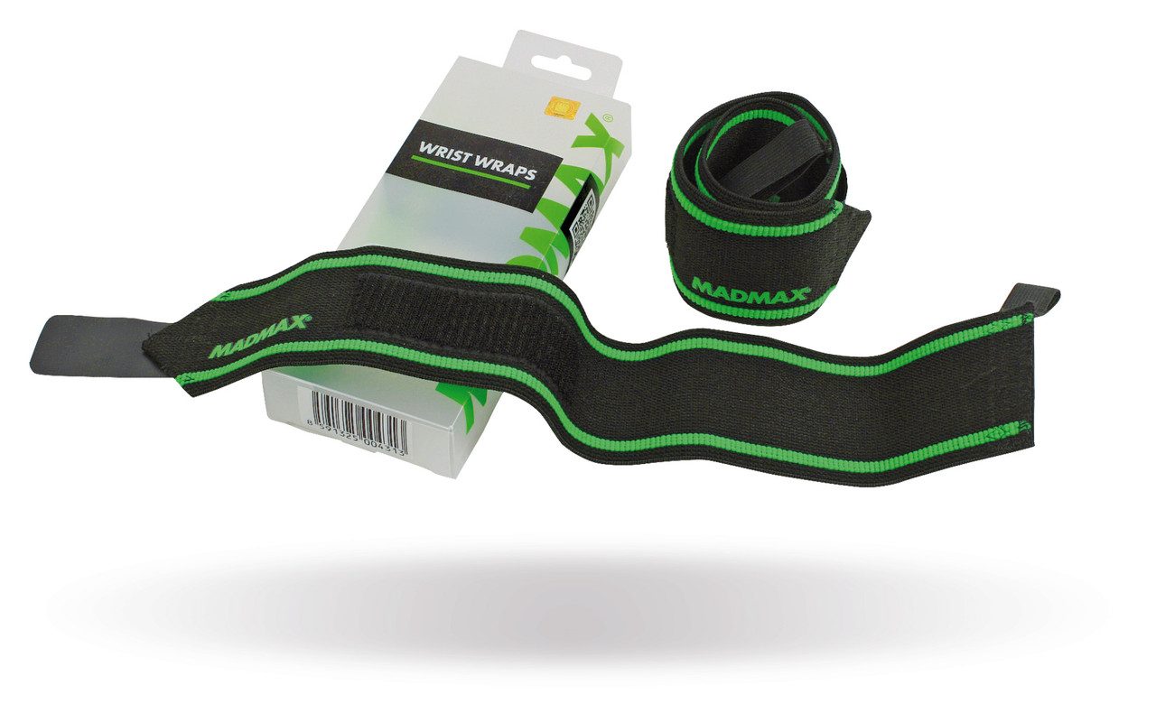 Кистьові бинти MadMax MFA-298 Wrist Wraps 18″ Black/Green (пара)