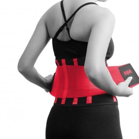 Пояс компресійний MadMax MFA-277 Slimming belt Black/rubine red S