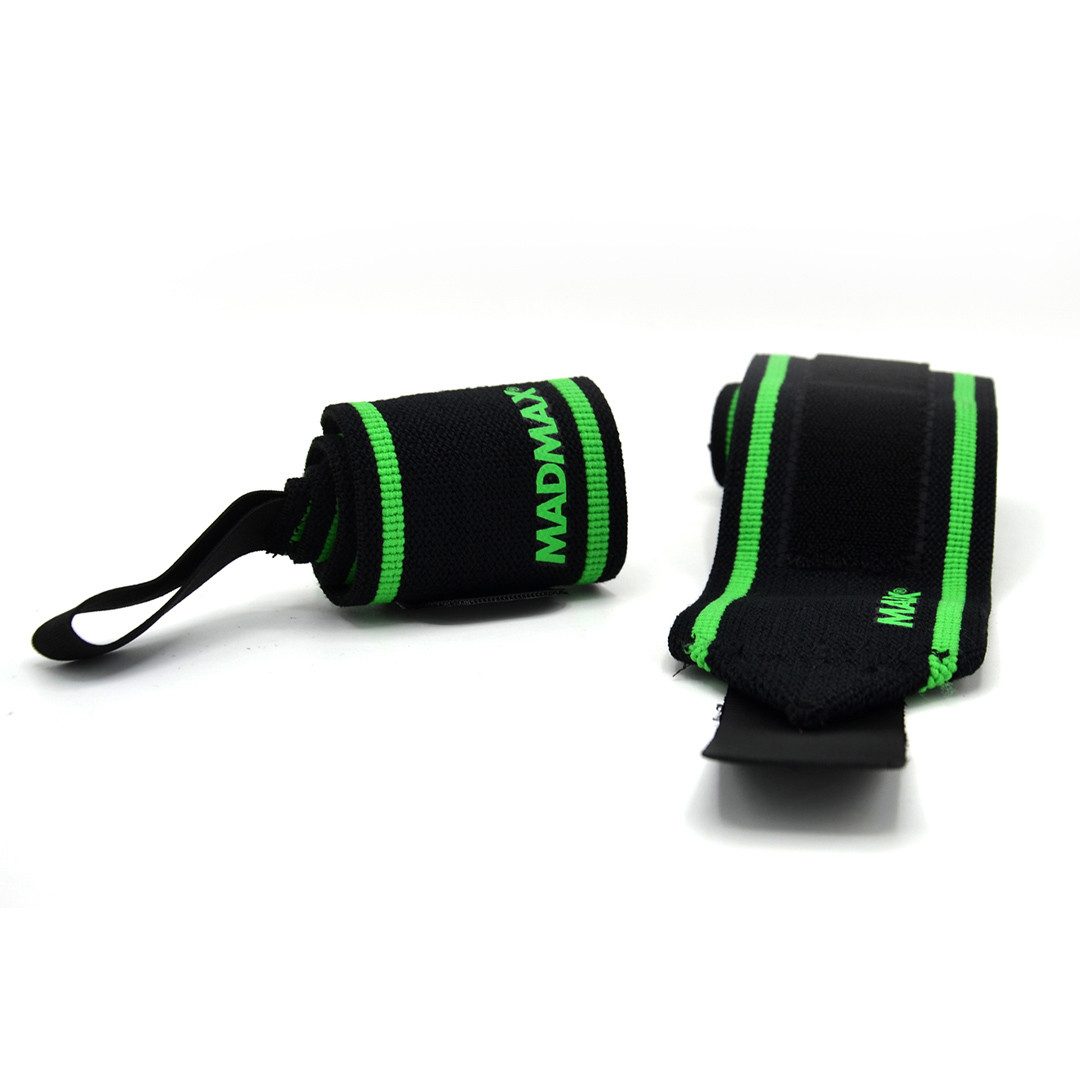 Кистьові бинти MadMax MFA-298 Wrist Wraps 18″ Black/Green (пара)