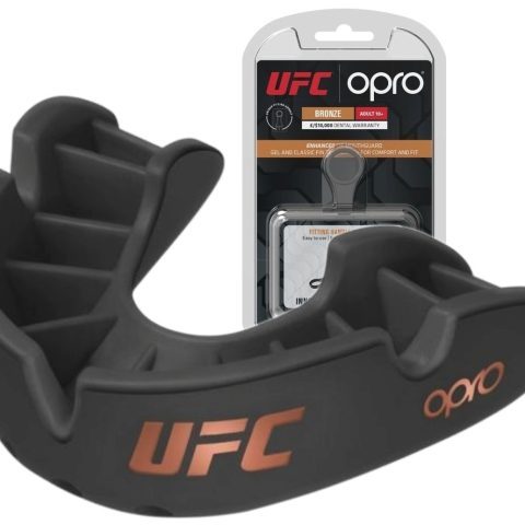 Капа боксерська OPRO Junior Bronze UFC Hologram Black (art.002264001)