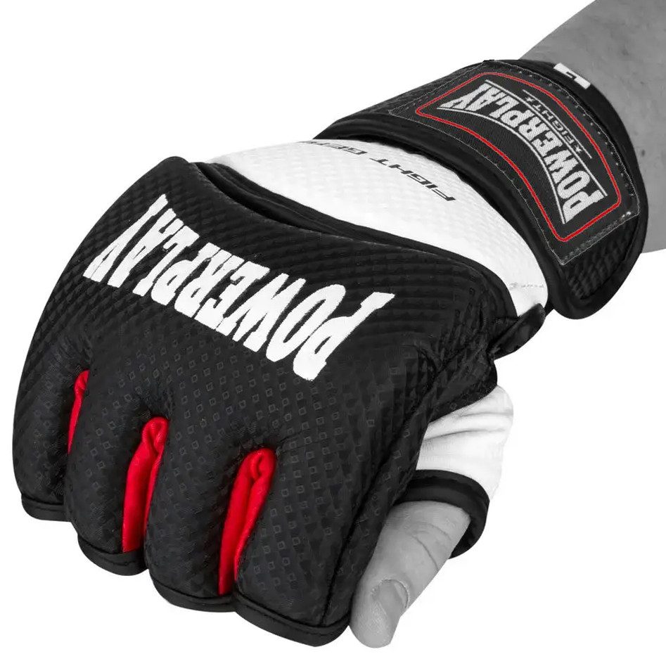 Рукавиці для MMA PowerPlay 3075 Чорні-Білі XL