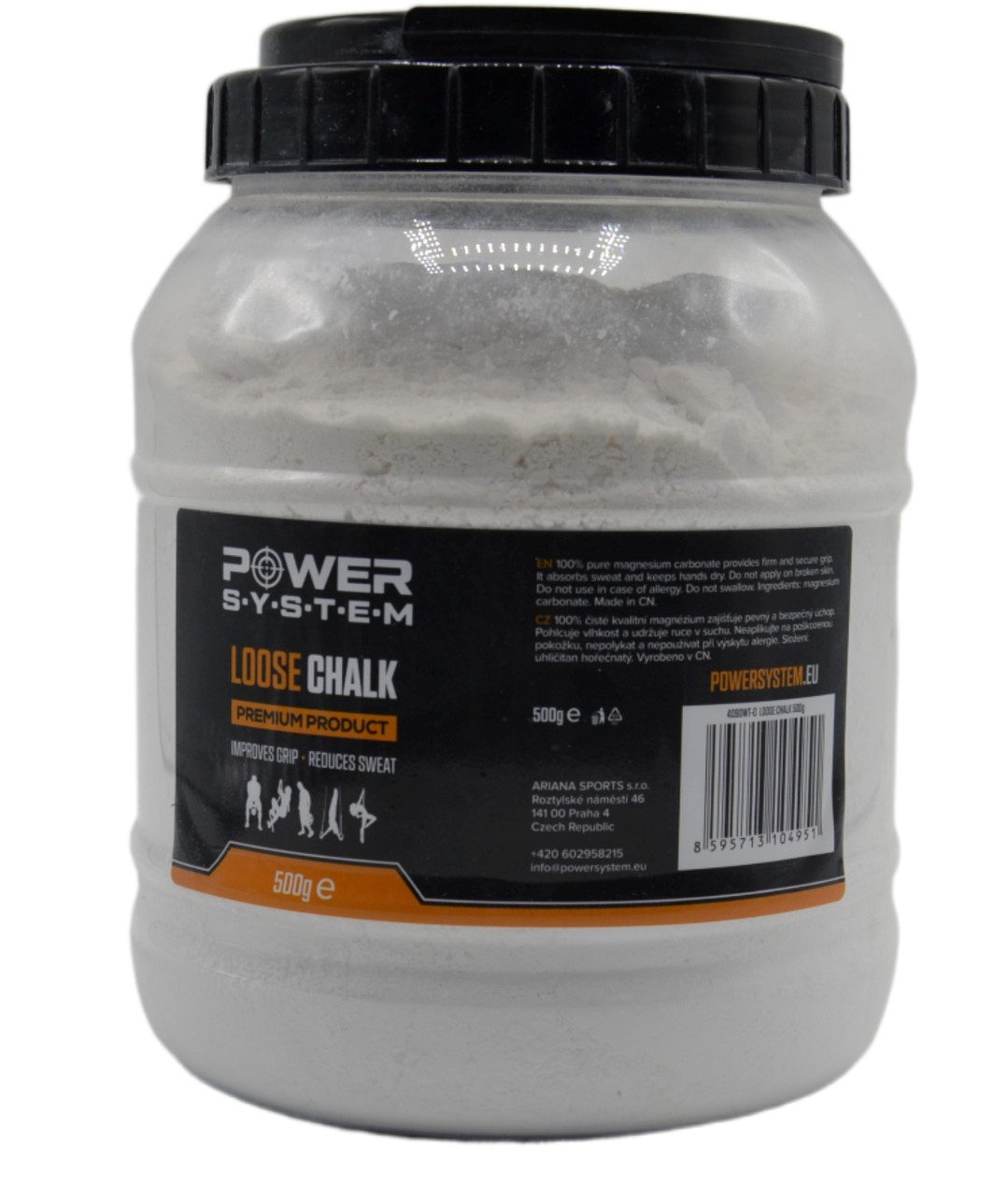 Магнезія спортивна суха PowerSystem PS-4090 Powder Chalk 500 г.