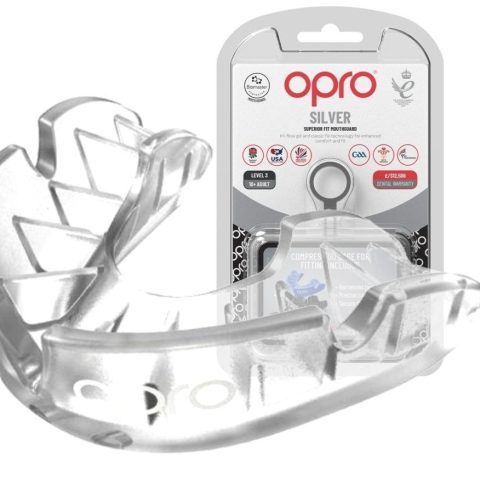 Капа OPRO Silver дитяча (вік до 11) Clear (art.102503006)