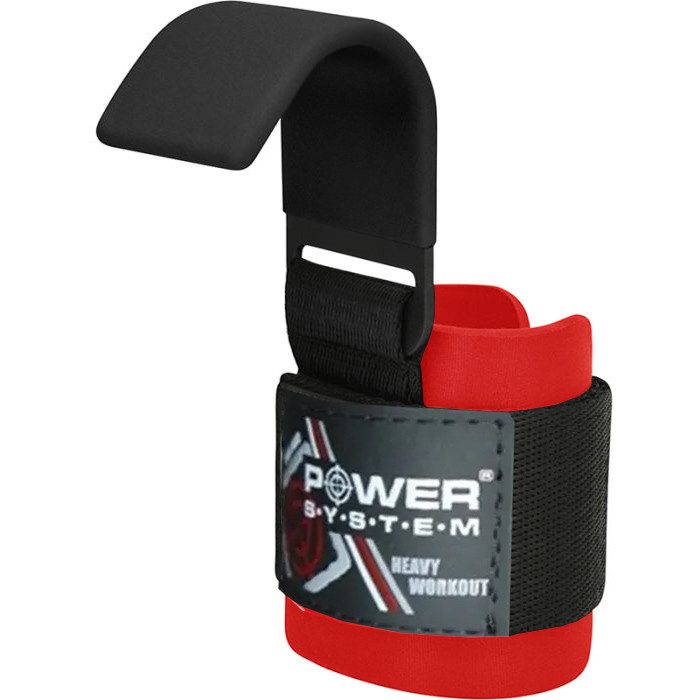 Гаки для тяги на зап’ястя Power System PS-3310 Hardcore Hooks Black/Red