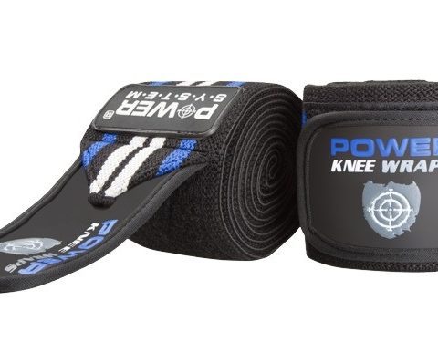 Бинти на коліна Power System PS-3700 Knee Wraps Blue/Black (пара)