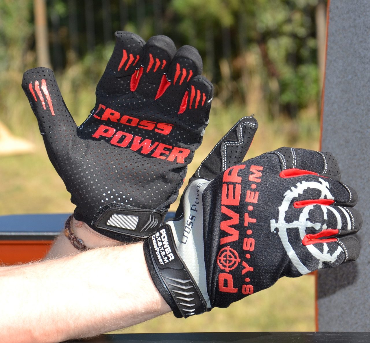 Рукавички для кросфіту з довгим пальцем Power System PS-2860 Cross Power Black/Red XL