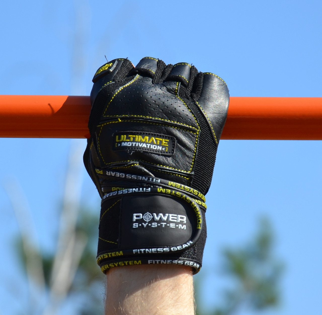 Рукавички для фітнесу Power System PS-2810 Ultimate Motivation Black/Yellow Line XL