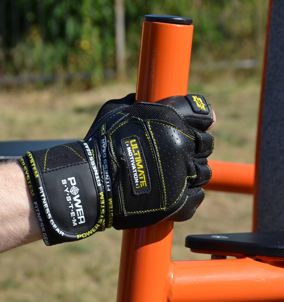 Рукавички для фітнесу Power System PS-2810 Ultimate Motivation Black/Yellow Line XL