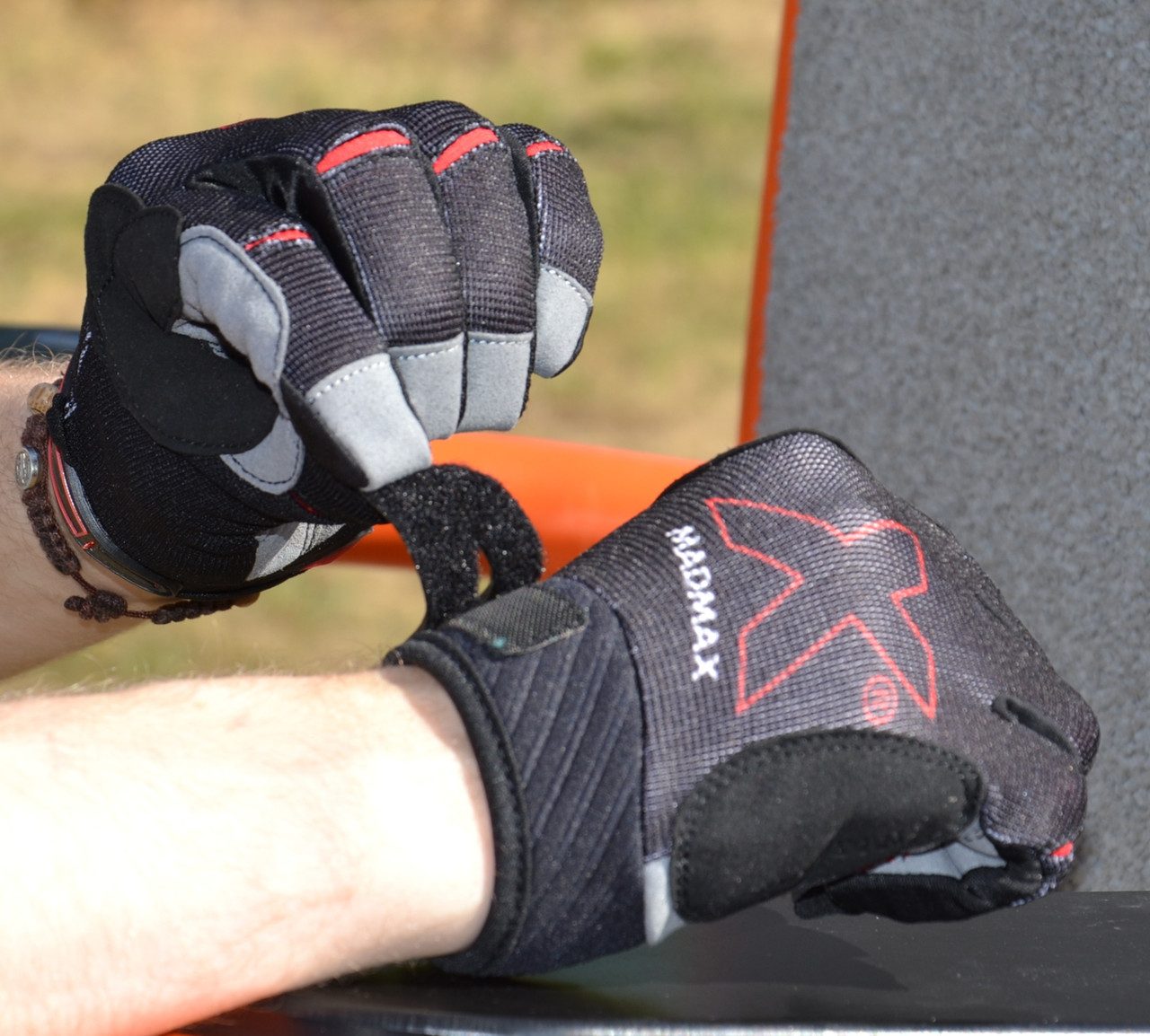 Рукавички для фітнесу MadMax MXG-103 X Gloves Black/Grey XXL
