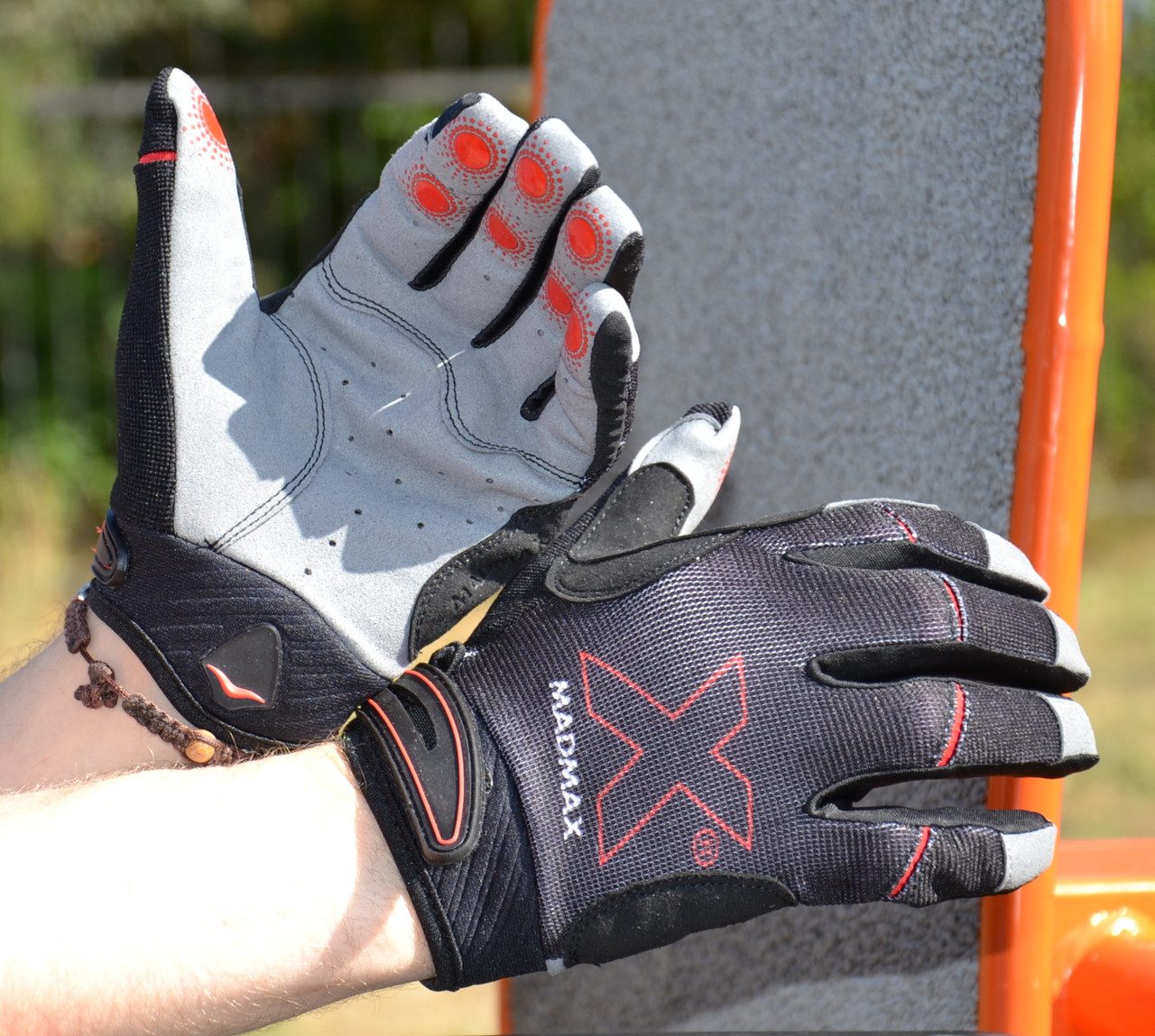 Рукавички для фітнесу MadMax MXG-103 X Gloves Black/Grey XXL