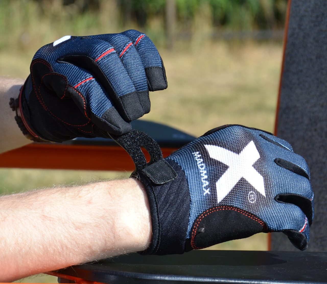 Рукавички для фітнесу MadMax MXG-102 X Gloves Black/Grey/White XXL