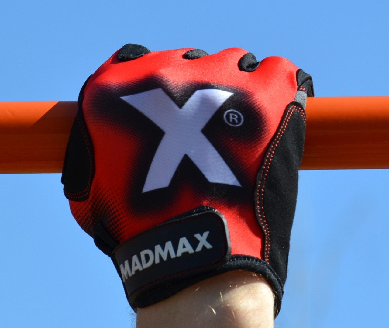 Рукавички для фітнесу MadMax MXG-101 X Gloves Black/Grey/Red XXL