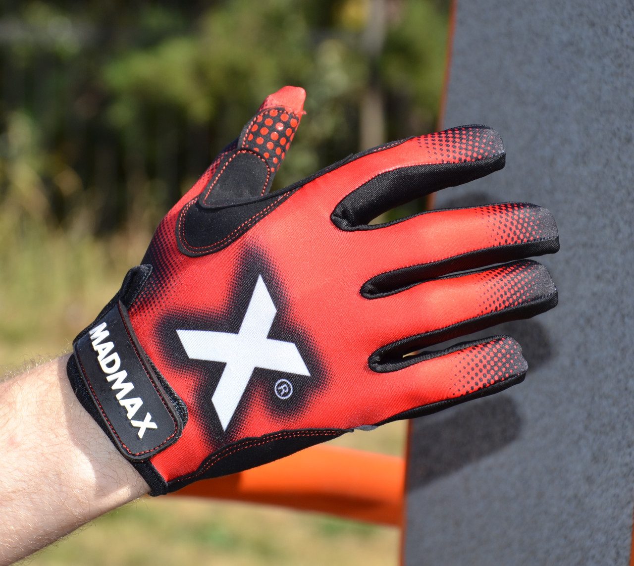 Рукавички для фітнесу MadMax MXG-101 X Gloves Black/Grey/Red XXL